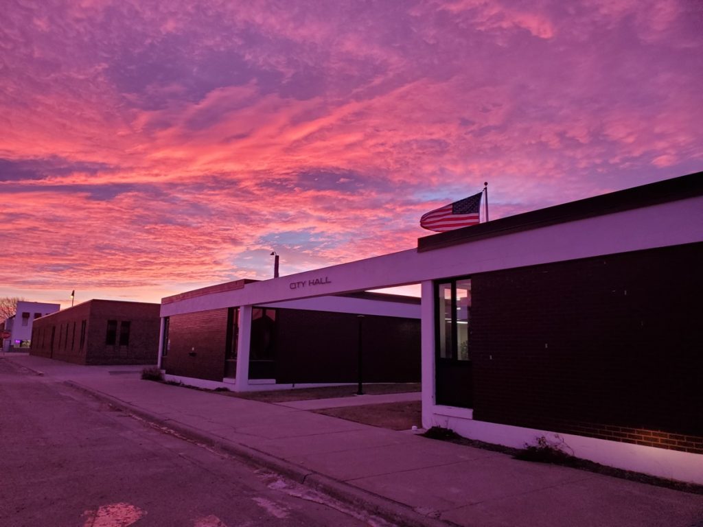 City hall in the City of Miller in South Dakota