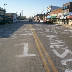 A street in the City of Miller in South Dakota