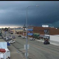 The street in the City of Miller in South Dakota