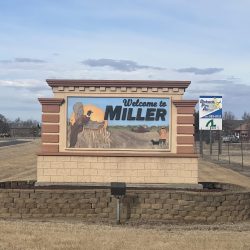 the sign in the City of Miller in South Dakota